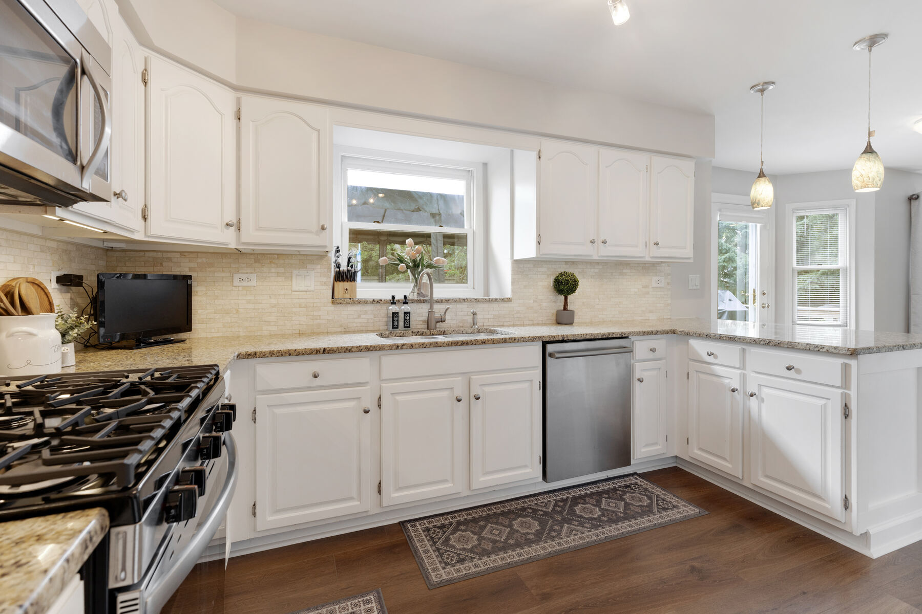 Kitchen with gas range